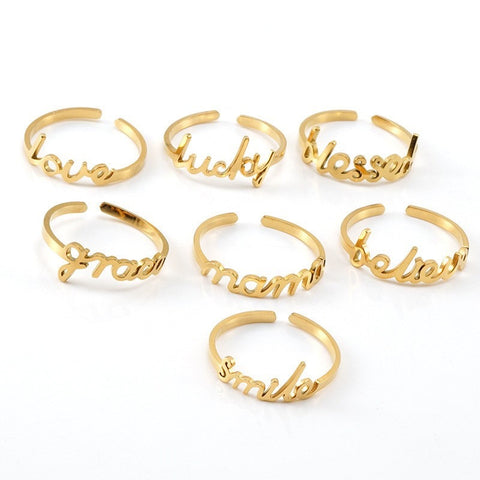 Anillo Ajustable Letters