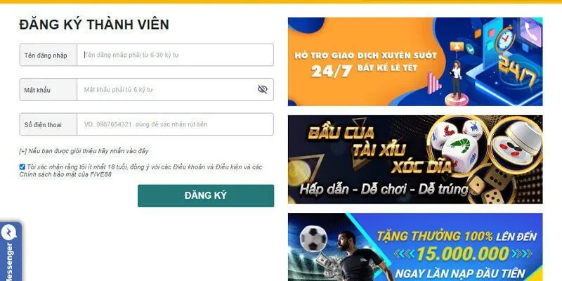 Lựa chọn trang cá độ bóng đá phù hợp, sau đó tiến hành đăng ký